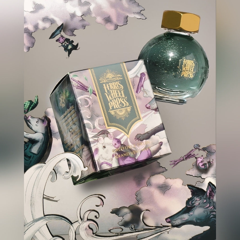 ⭐*NIB!* FerriTales | Galeforce Green 85ml Fountain Pen Ink by Ferris Wheel Press - Picture 5 of 5